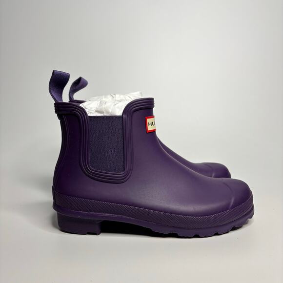 Hunter Original Waterproof Chelsea Rain Boots in Dark Iris - Picture 4 of 9